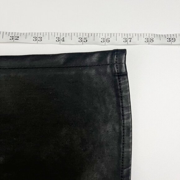 AG Adriano Goldschmied Coated Jeans 30 Black Jodi Crop High-Rise Slim Flare Crop - Picture 12 of 16